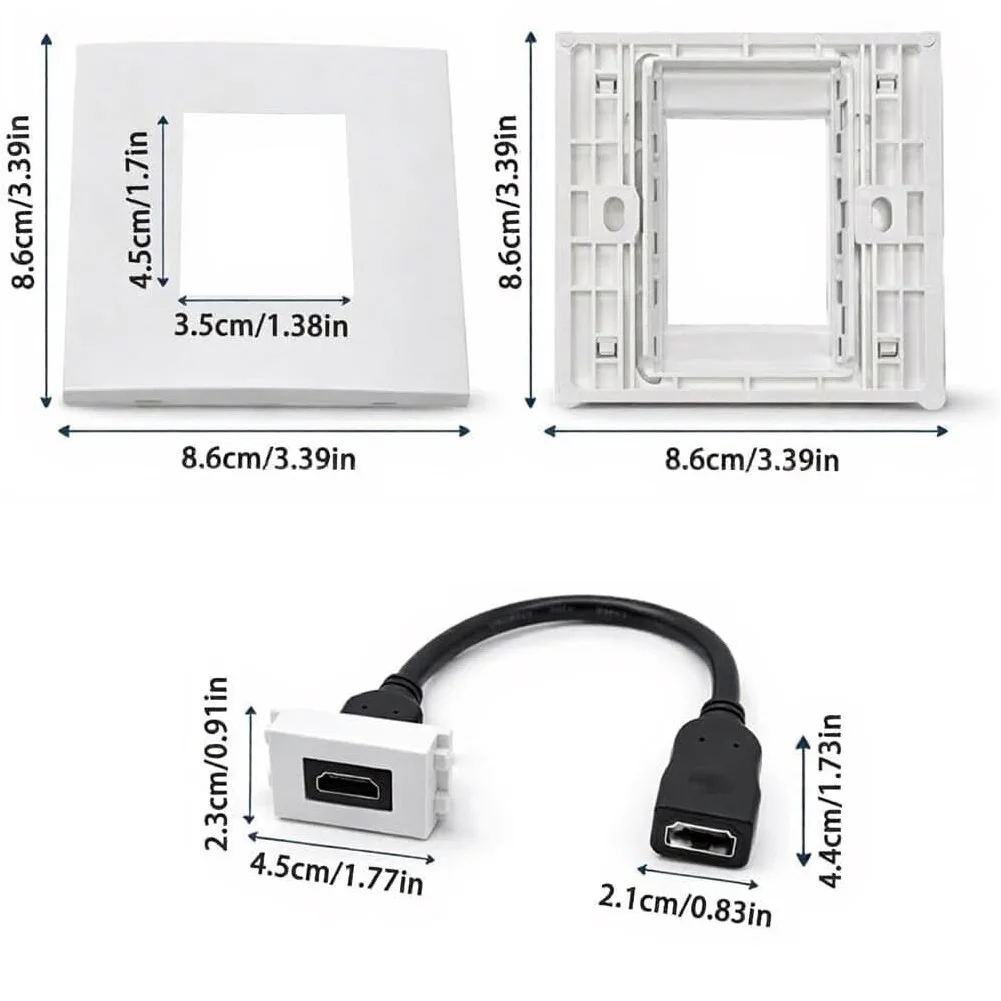 Home Cinema Setup - Dual Port Wall Plate With Pigtail