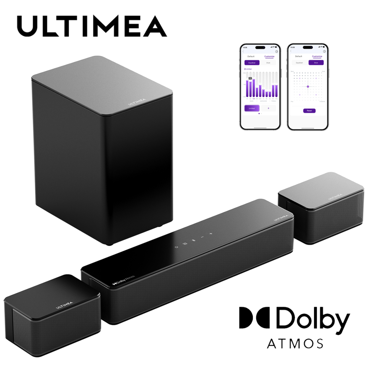 Home Cinema Onkyo 5.1 - ULTIMEA 5.1 Soundbar with Dolby Atmos,