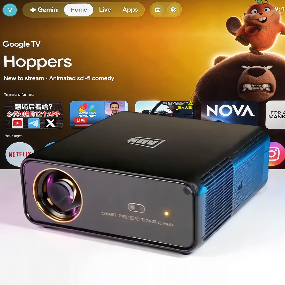 Home Cinema Setup - AUN U001 Pro Android Projector 4K