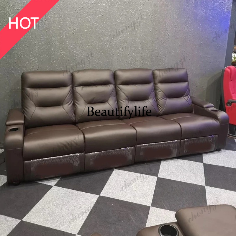 Home Cinema Couch - A49 Leather Sofa set With POWER