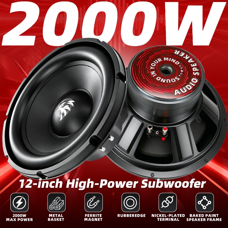 1pcs 12 Inch Car Speakers 2000 - огляд і ціна Home Cinema Onkyo 5.1