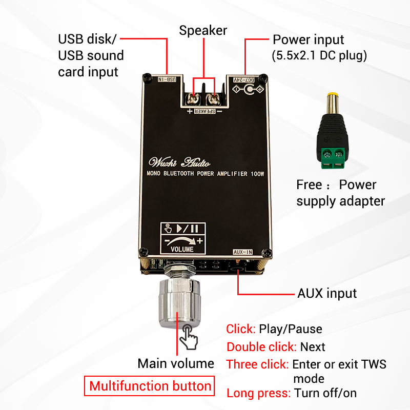 100W Bluetooth 5.1 TPA3116D2 M - огляд і ціна Home Cinema Onkyo 5.1