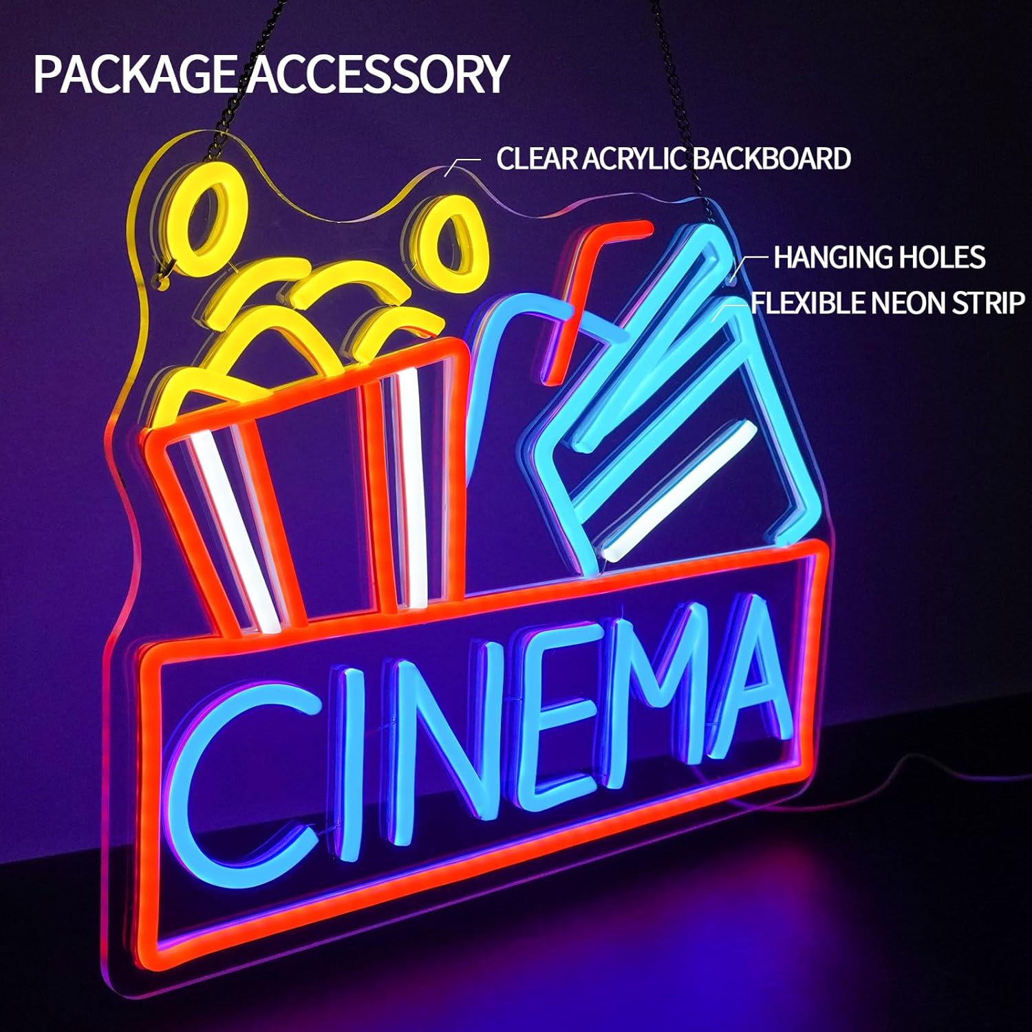 Cinema Neon Sign USB Powered L - огляд і ціна Home Cinema Setup